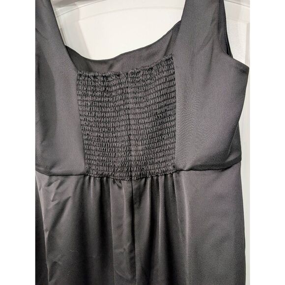 BHLDN Catarina Crepe Maxi Dress women's large black square neck Anthropologie - Picture 9 of 11